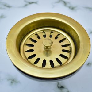 Unlacquered Brass Kitchen Sink Strainer Sink Waste Strainer Basket Drain