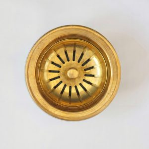 Unlacquered Brass Sink Strainer, Drain Basket